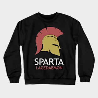 Sparta Lacedaemon Spartan Helmet Symbol Crewneck Sweatshirt